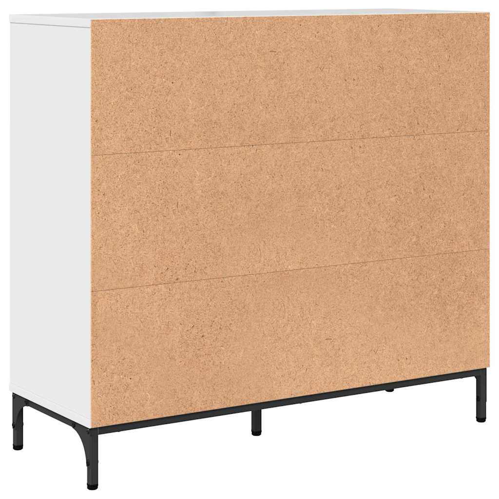 Dressoir met lade Hoogglans wit 89,5 x 33 x 82 cm Bewerkt hout is nu te koop bij PeponiXL, paradijselijk wonen!