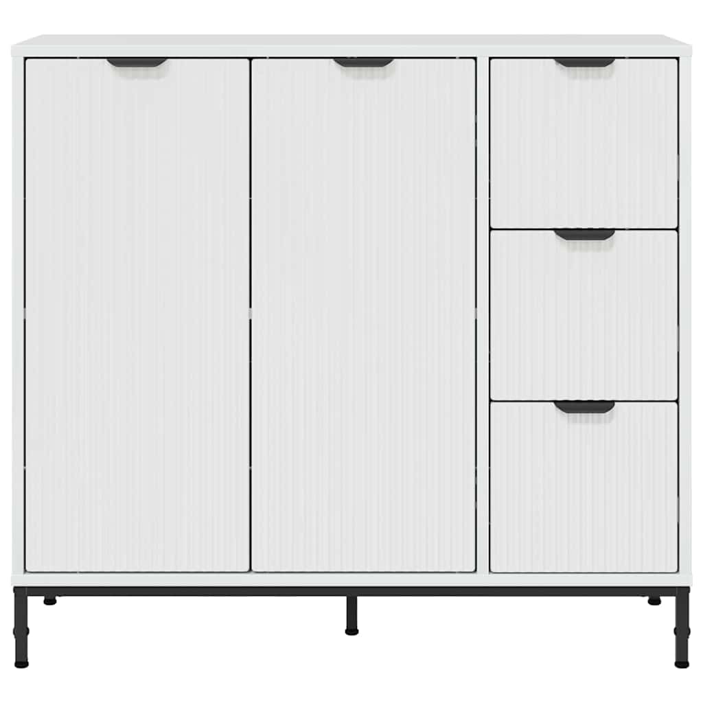 Dressoir met lade Hoogglans wit 89,5 x 33 x 82 cm Bewerkt hout is nu te koop bij PeponiXL, paradijselijk wonen!
