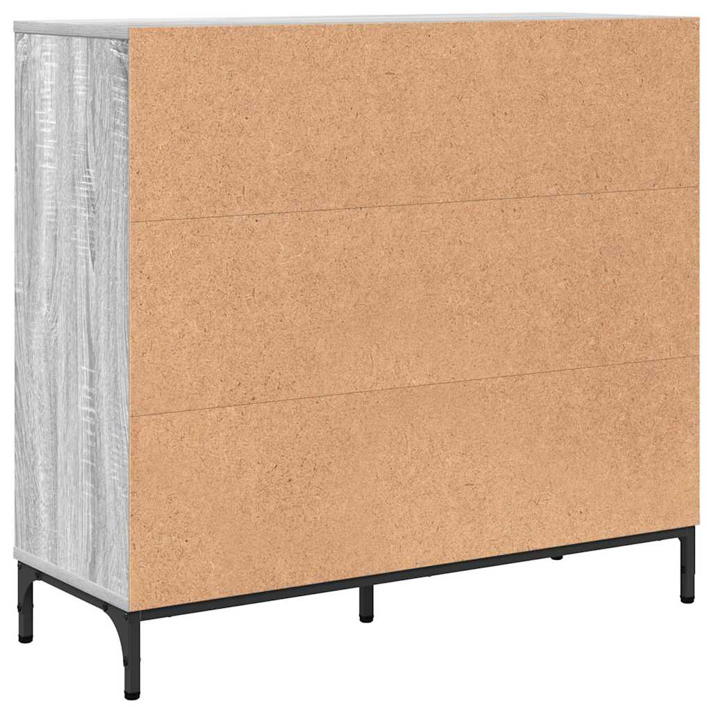 Dressoir met lade Grijs Sonoma 89,5 x 33 x 82 cm Bewerkt hout is nu te koop bij PeponiXL, paradijselijk wonen!