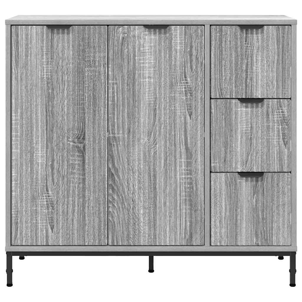 Dressoir met lade Grijs Sonoma 89,5 x 33 x 82 cm Bewerkt hout is nu te koop bij PeponiXL, paradijselijk wonen!