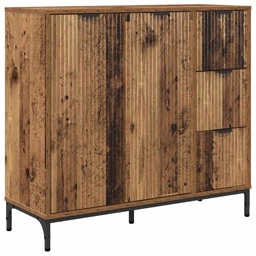 Dressoir met lade Oudhout 89,5 x 33 x 82 cm Bewerkt hout is nu te koop bij PeponiXL, paradijselijk wonen!