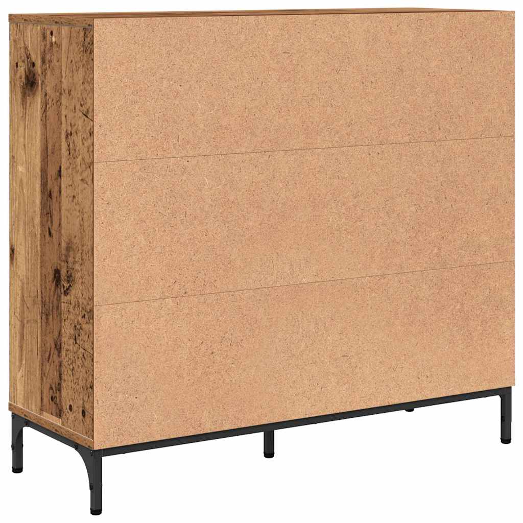 Dressoir met lade Oudhout 89,5 x 33 x 82 cm Bewerkt hout is nu te koop bij PeponiXL, paradijselijk wonen!