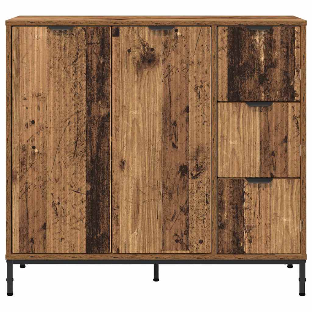 Dressoir met lade Oudhout 89,5 x 33 x 82 cm Bewerkt hout is nu te koop bij PeponiXL, paradijselijk wonen!