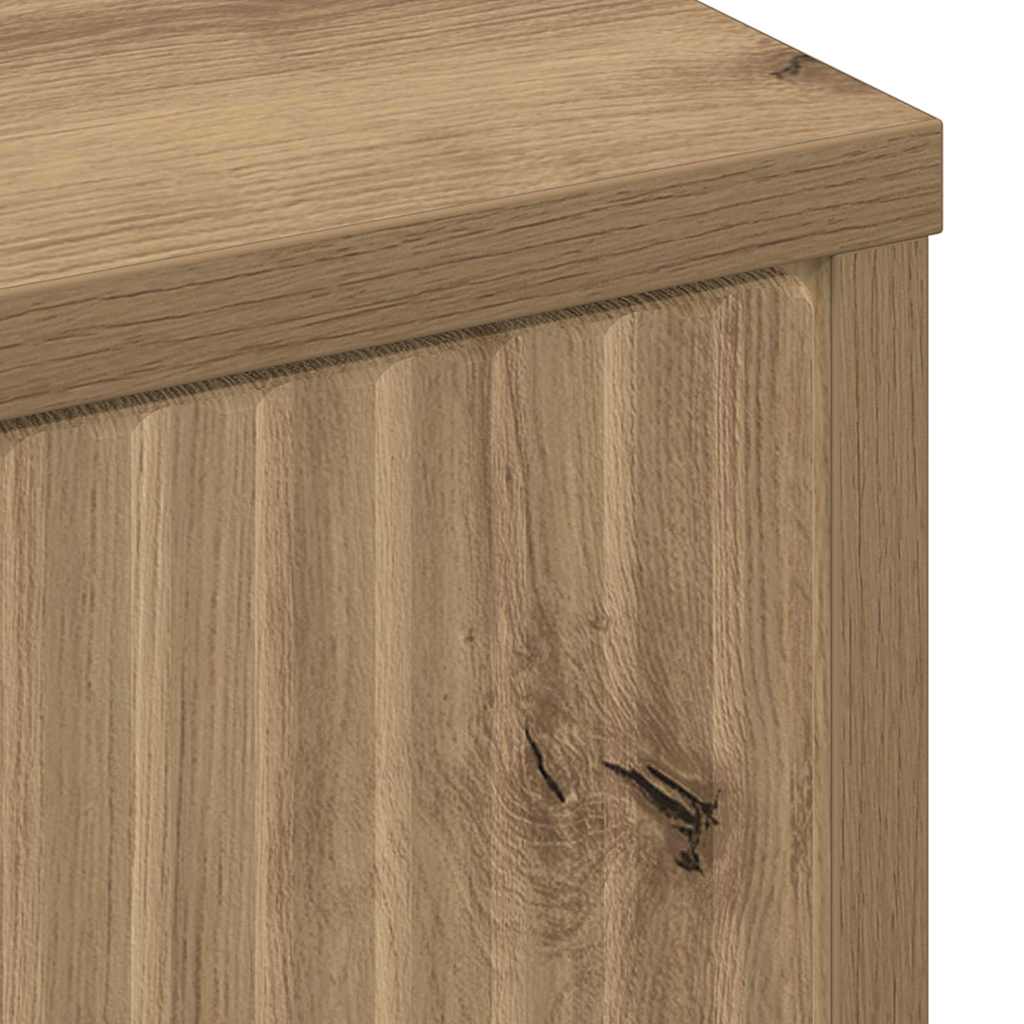 Dressoir Artisan Eiken 89,5 x 33 x 82 cm Bewerkt hout is nu te koop bij PeponiXL, paradijselijk wonen!