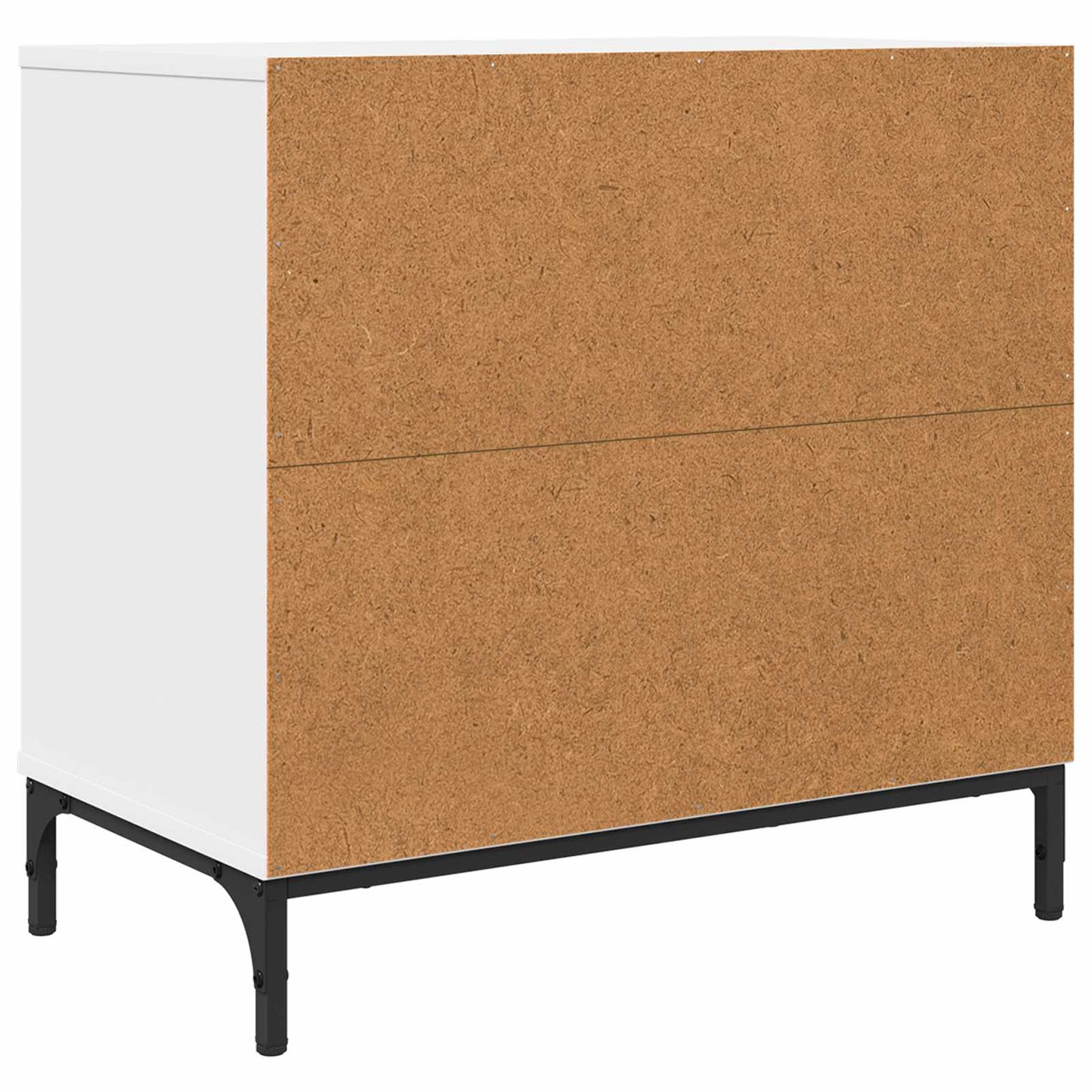 Nachtkastje met lade Wit 63.5 x 36 x 61 cm Bewerkt hout is nu te koop bij PeponiXL, paradijselijk wonen!