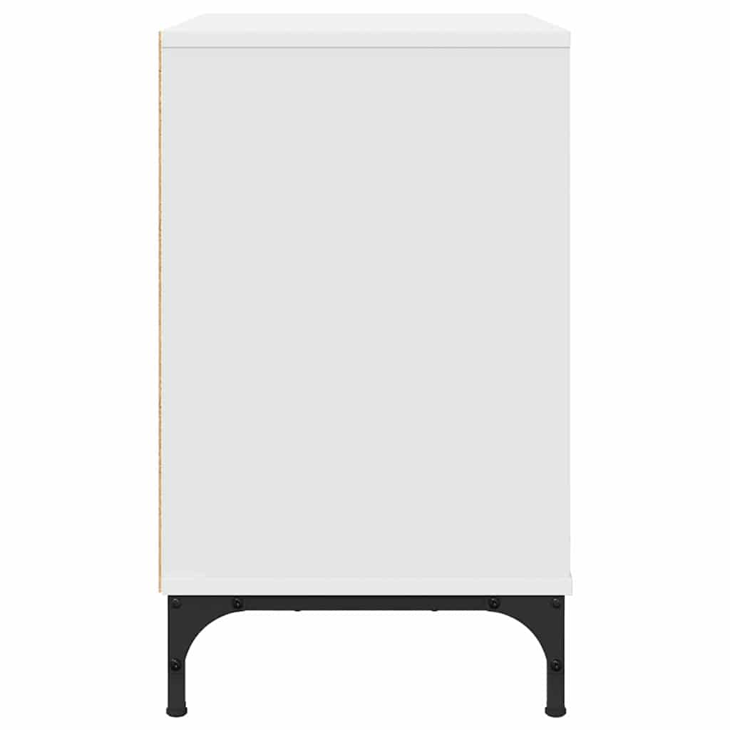 Nachtkastje met lade Wit 63.5 x 36 x 61 cm Bewerkt hout is nu te koop bij PeponiXL, paradijselijk wonen!