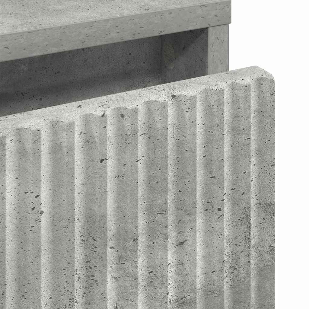 Nachtkastje met lade Betongrijs 63.5 x 36 x 61 cm Bewerkt hout is nu te koop bij PeponiXL, paradijselijk wonen!