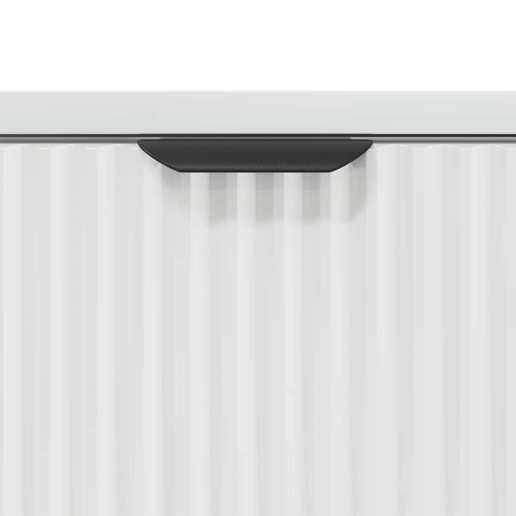 Nachtkastje Hoogglans wit 63.5 x 36 x 61 cm Bewerkt hout is nu te koop bij PeponiXL, paradijselijk wonen!