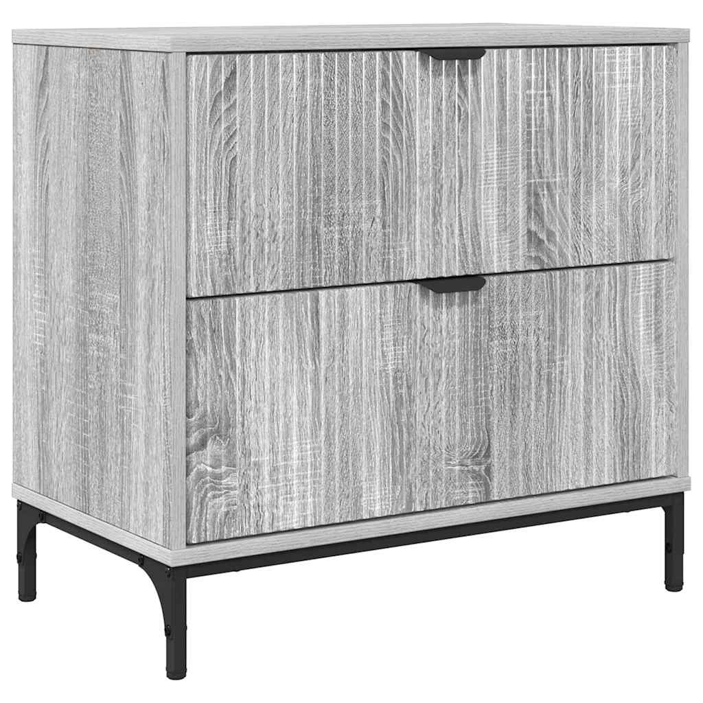 Nachtkastje Grijs sonoma 63.5 x 36 x 61 cm Bewerkt hout is nu te koop bij PeponiXL, paradijselijk wonen!