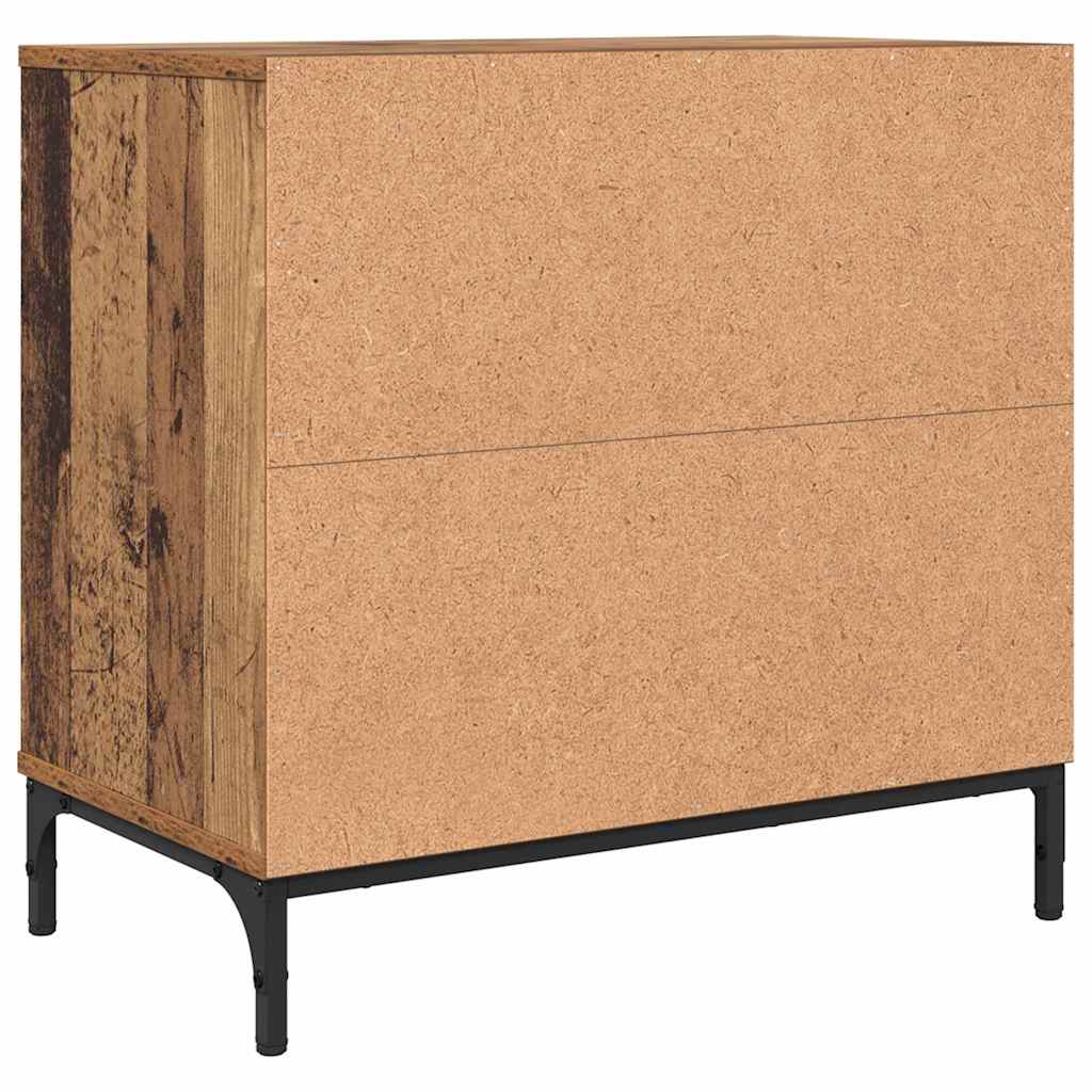 Nachtkastje met lade Oud hout 63.5 x 36 x 61 cm Bewerkt hout is nu te koop bij PeponiXL, paradijselijk wonen!