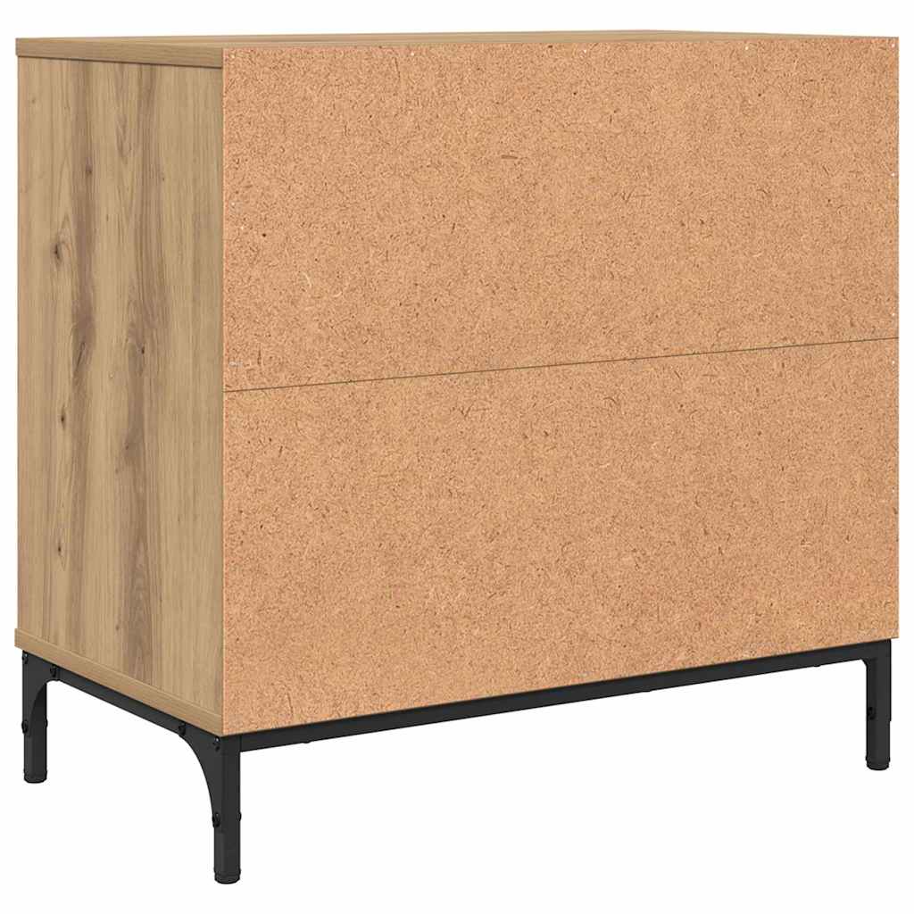 Nachtkastje met lade artisanaal eikenkleurig 63.5 x 36 x 61 cm is nu te koop bij PeponiXL, paradijselijk wonen!