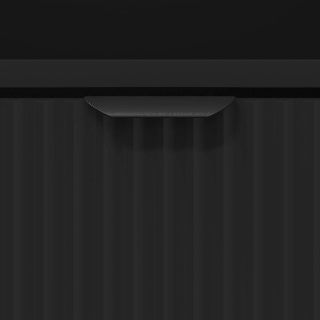 Nachtkastje met lade Zwart 49 x 36 x 61 cm Bewerkt hout is nu te koop bij PeponiXL, paradijselijk wonen!