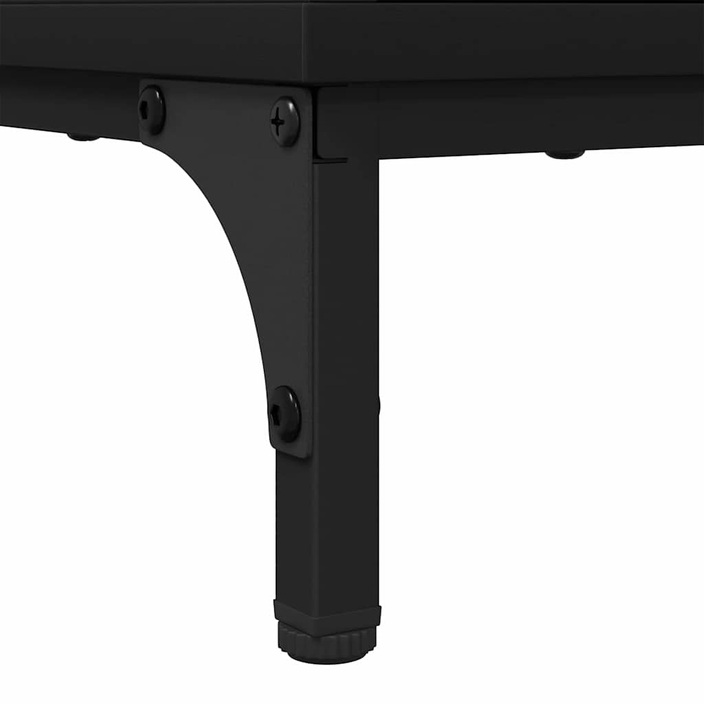 Nachtkastje met lade Zwart 49 x 36 x 61 cm Bewerkt hout is nu te koop bij PeponiXL, paradijselijk wonen!