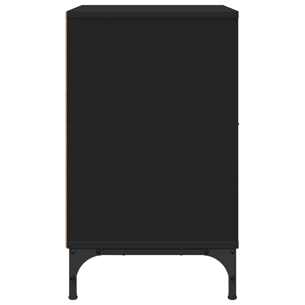 Nachtkastjes met lade 2 pcs Zwart 49 x 36 x 61 cm Bewerkt hout is nu te koop bij PeponiXL, paradijselijk wonen!