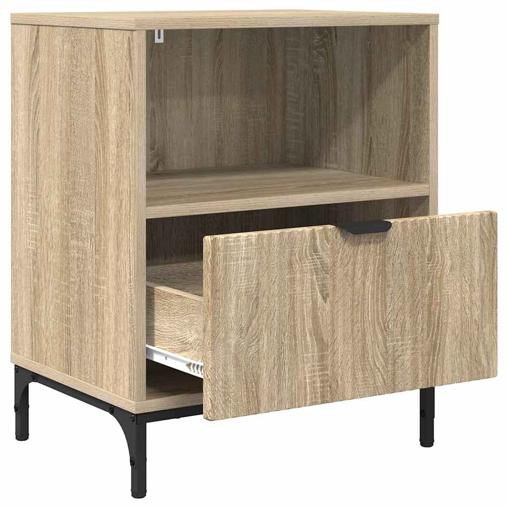Nachtkastjes 2 pcs Sonoma eiken 49 x 36 x 61 cm Bewerkt hout is nu te koop bij PeponiXL, paradijselijk wonen!