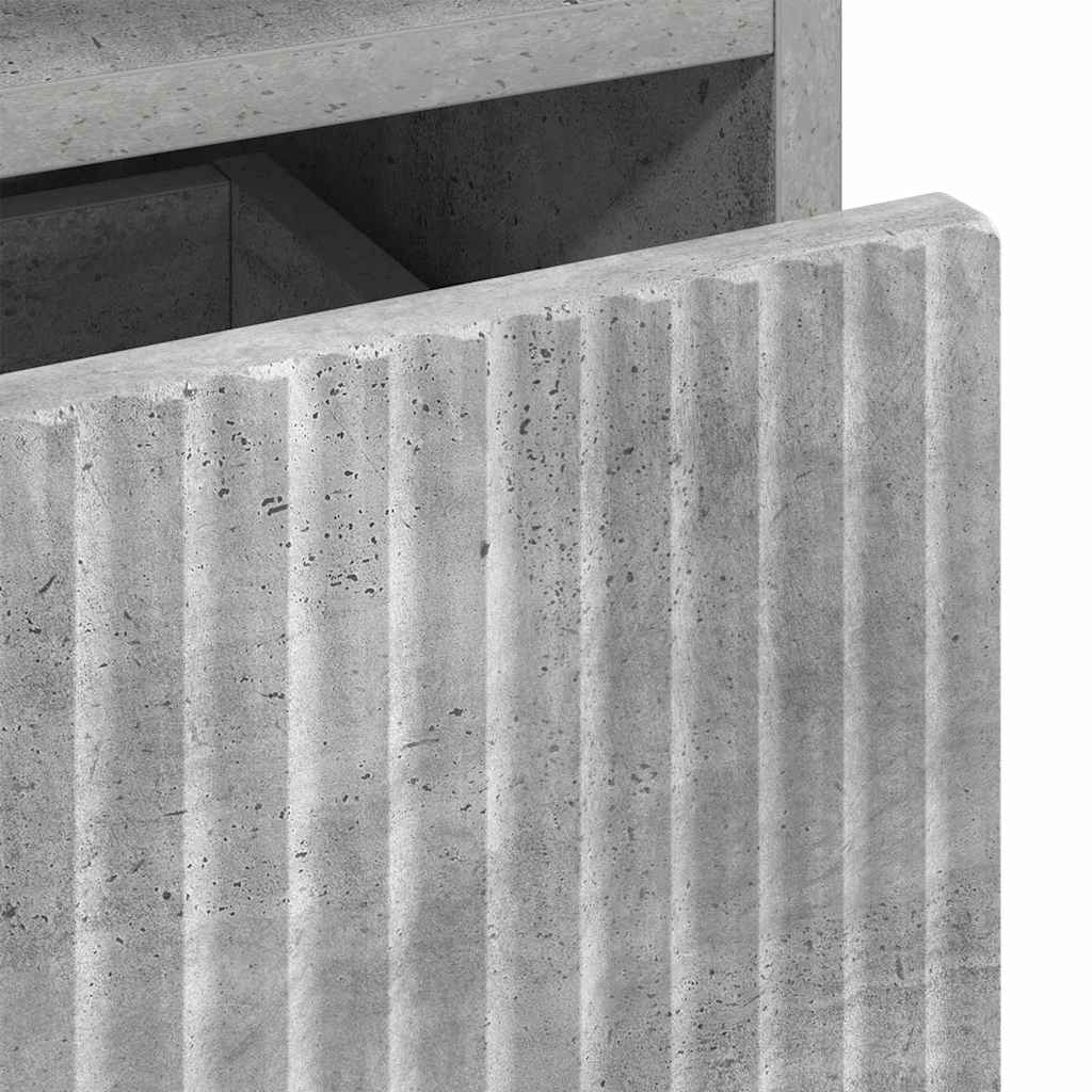 Nachtkastjes 2 pcs Betongrijs 49 x 36 x 61 cm Bewerkt hout is nu te koop bij PeponiXL, paradijselijk wonen!