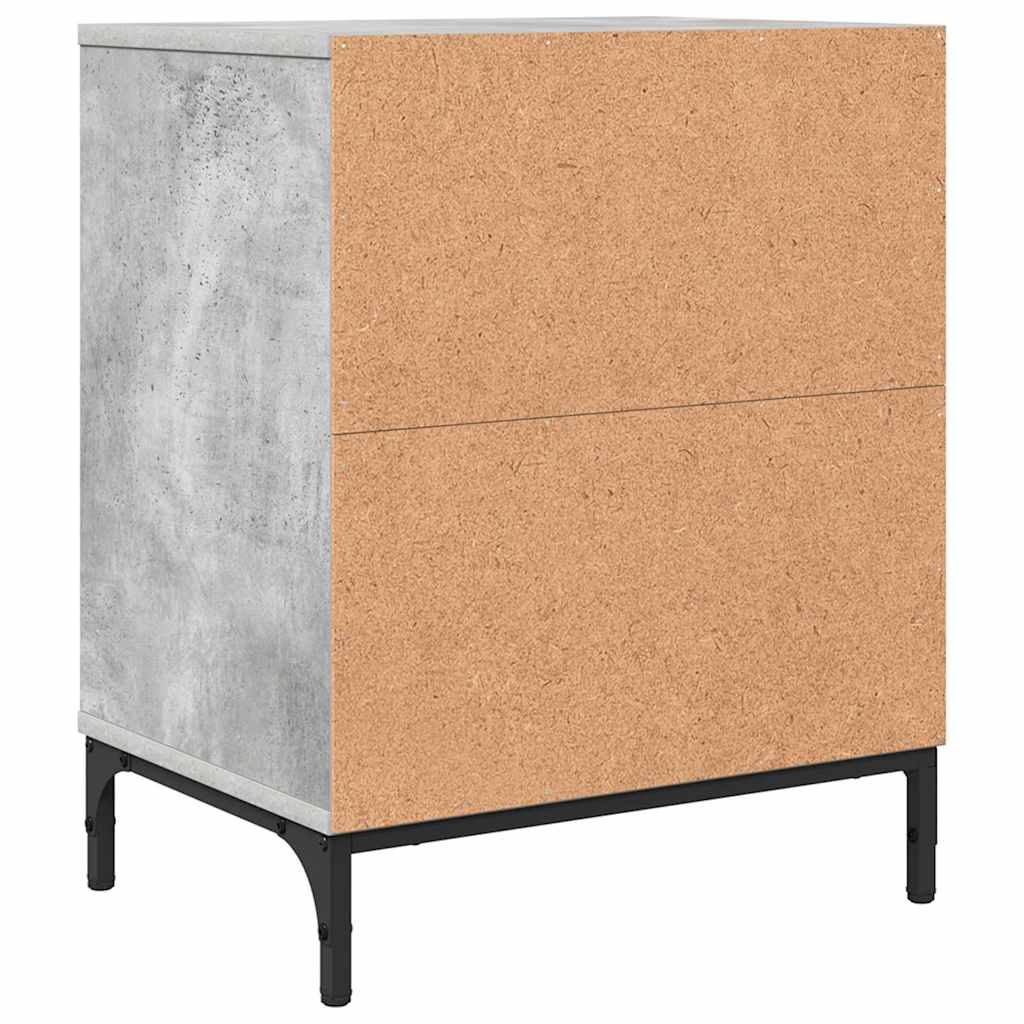 Nachtkastjes 2 pcs Betongrijs 49 x 36 x 61 cm Bewerkt hout is nu te koop bij PeponiXL, paradijselijk wonen!