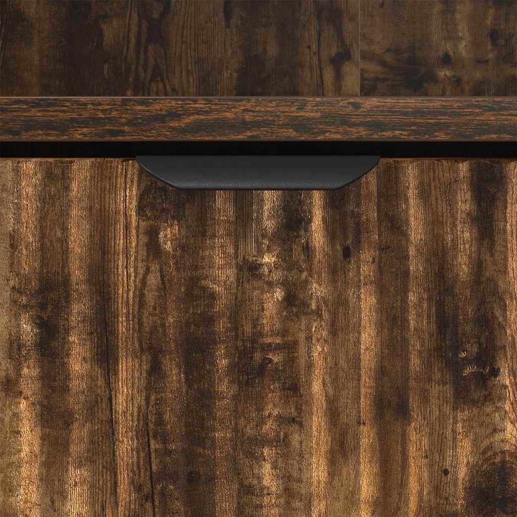 Nachtkastjes 2 pcs Gerookt eiken 49 x 36 x 61 cm Bewerkt hout is nu te koop bij PeponiXL, paradijselijk wonen!