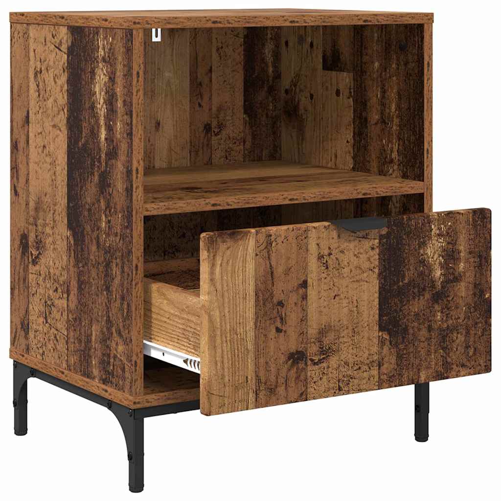Nachtkastjes 2 pcs Oud hout 49 x 36 x 61 cm Bewerkt hout is nu te koop bij PeponiXL, paradijselijk wonen!