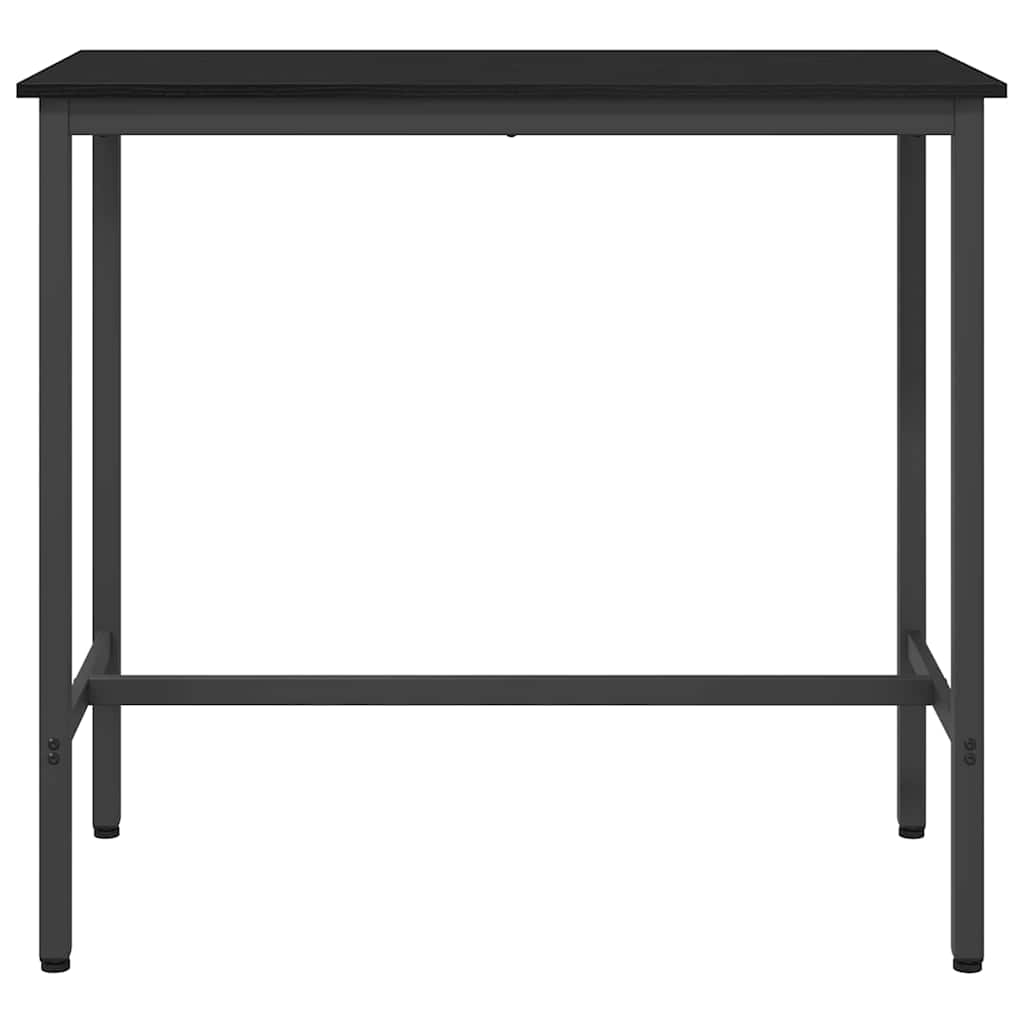 Tafel Zwart Eiken 100 x 50 x 90,5 cm Engineered hout en staal is nu te koop bij PeponiXL, paradijselijk wonen!