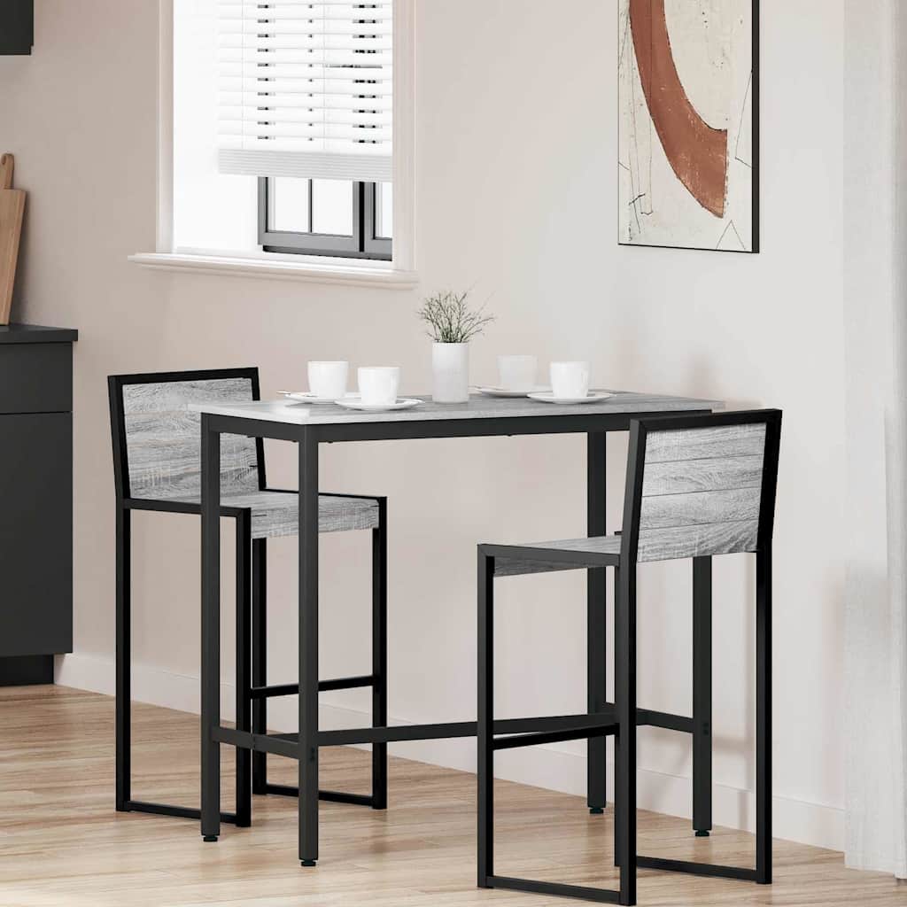 Tafel Grijs Sonoma 100 x 50 x 90,5 cm Engineered hout en staal is nu te koop bij PeponiXL, paradijselijk wonen!