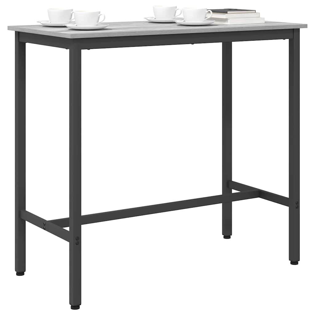 Tafel Grijs Sonoma 100 x 50 x 90,5 cm Engineered hout en staal is nu te koop bij PeponiXL, paradijselijk wonen!