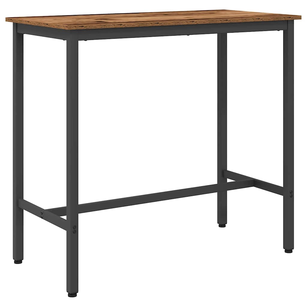 Tafel Oudhout 100 x 50 x 90,5 cm Engineered hout en staal is nu te koop bij PeponiXL, paradijselijk wonen!