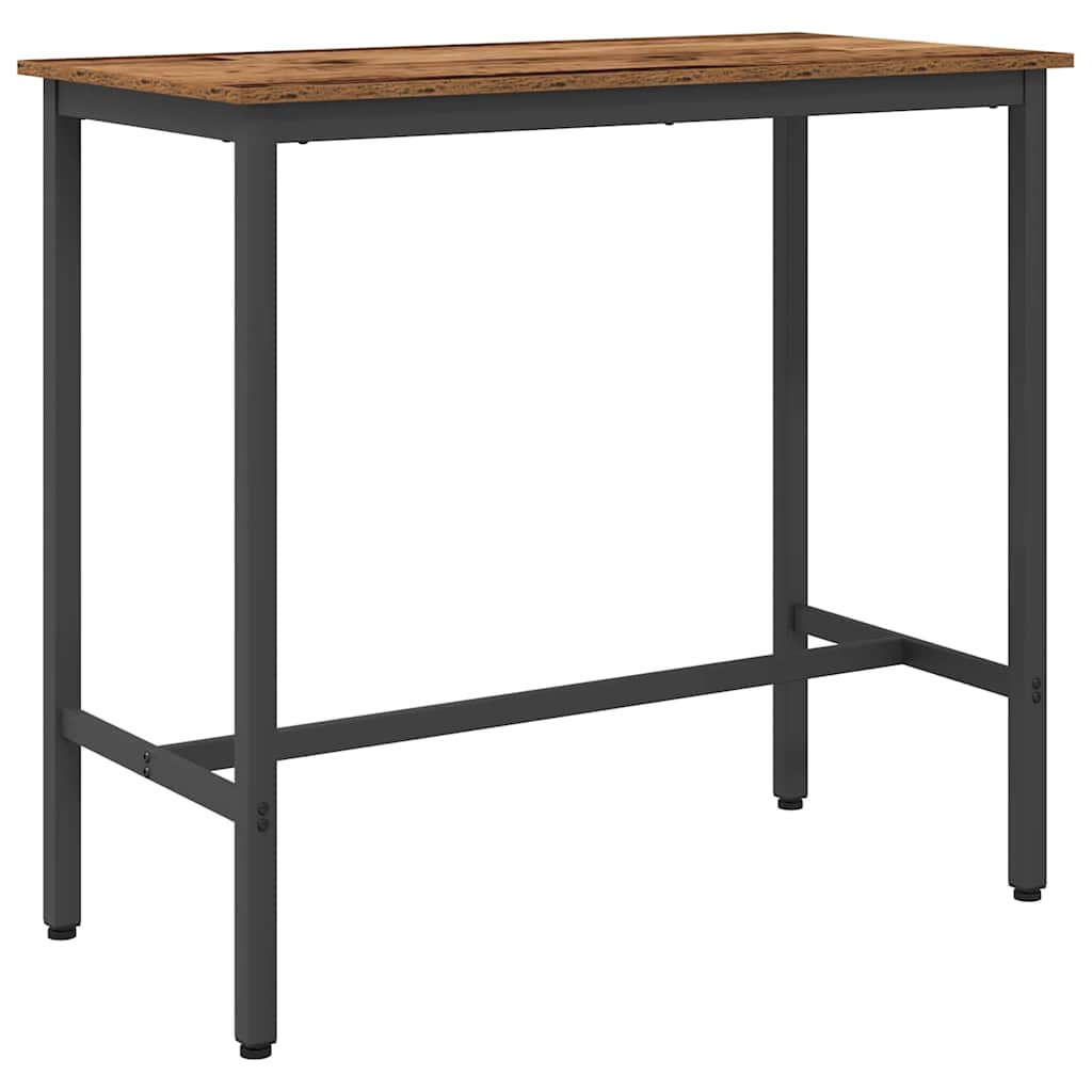 Tafel Oudhout 100 x 50 x 90,5 cm Engineered hout en staal is nu te koop bij PeponiXL, paradijselijk wonen!