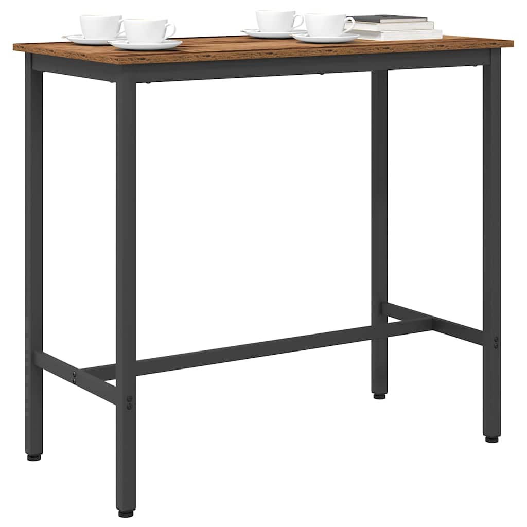 Tafel Oudhout 100 x 50 x 90,5 cm Engineered hout en staal is nu te koop bij PeponiXL, paradijselijk wonen!