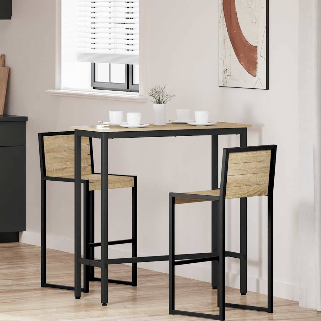 Tafel Sonoma Eiken 100 x 40 x 100,5 cm Engineered hout en staal is nu te koop bij PeponiXL, paradijselijk wonen!
