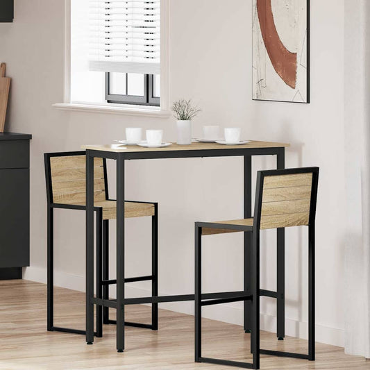 Tafel Sonoma Eiken 100 x 40 x 100,5 cm Engineered hout en staal is nu te koop bij PeponiXL, paradijselijk wonen!