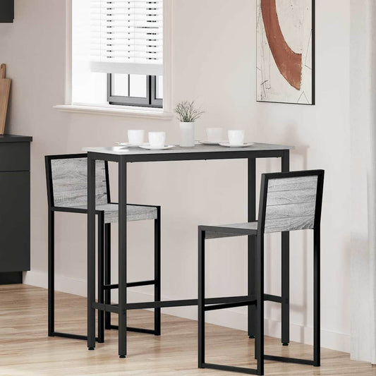 Tafel Grijs Sonoma 100 x 40 x 100,5 cm Engineered hout en staal is nu te koop bij PeponiXL, paradijselijk wonen!