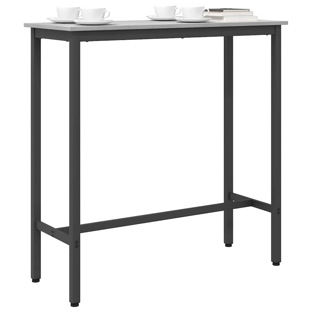 Tafel Grijs Sonoma 100 x 40 x 100,5 cm Engineered hout en staal is nu te koop bij PeponiXL, paradijselijk wonen!
