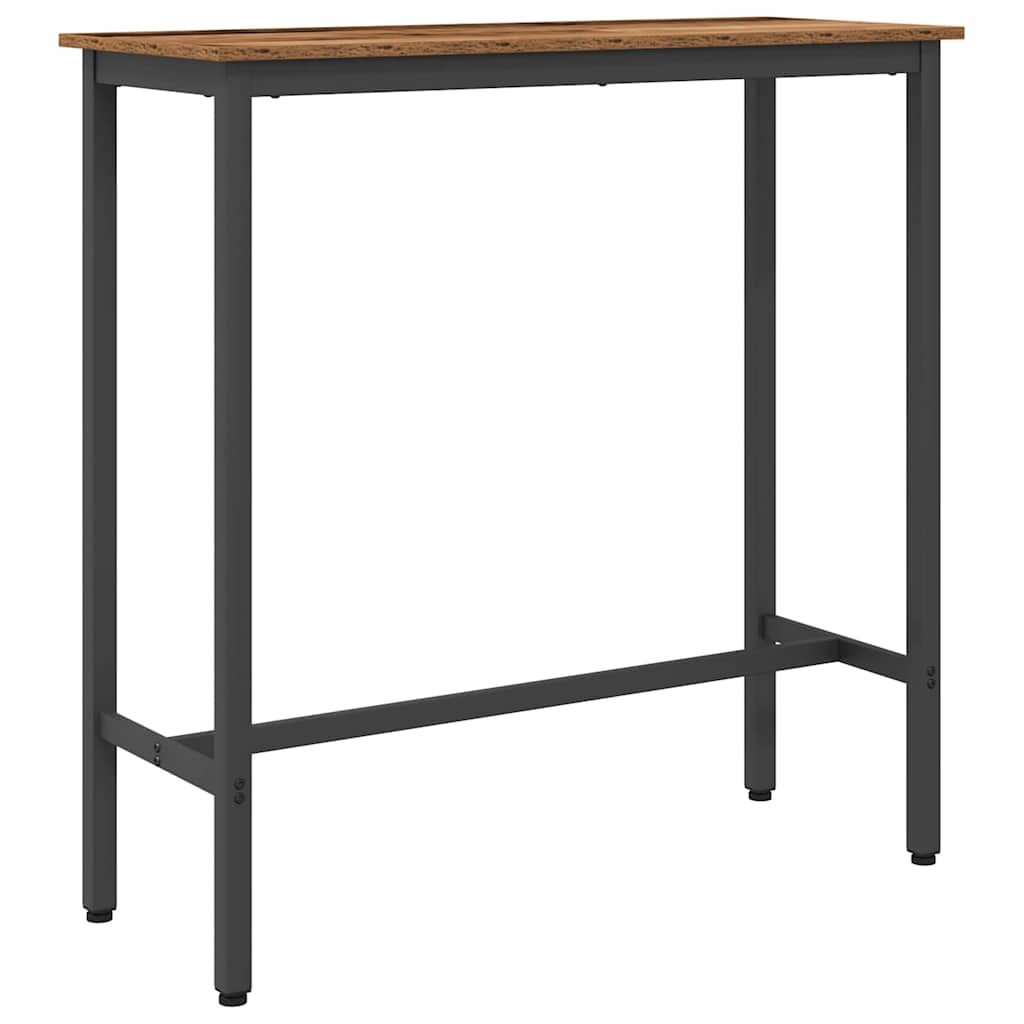 Tafel Oudhout 100 x 40 x 100,5 cm Engineered hout en staal is nu te koop bij PeponiXL, paradijselijk wonen!