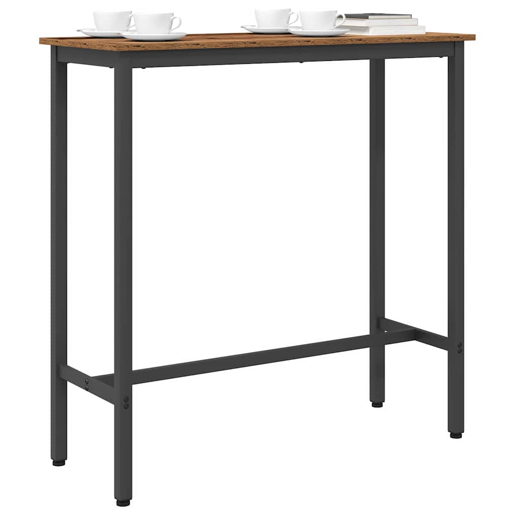 Tafel Oudhout 100 x 40 x 100,5 cm Engineered hout en staal is nu te koop bij PeponiXL, paradijselijk wonen!