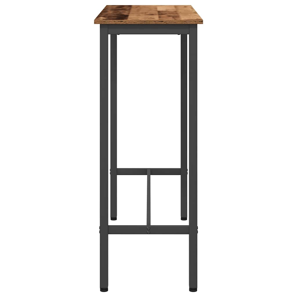 Tafel Oudhout 100 x 40 x 100,5 cm Engineered hout en staal is nu te koop bij PeponiXL, paradijselijk wonen!