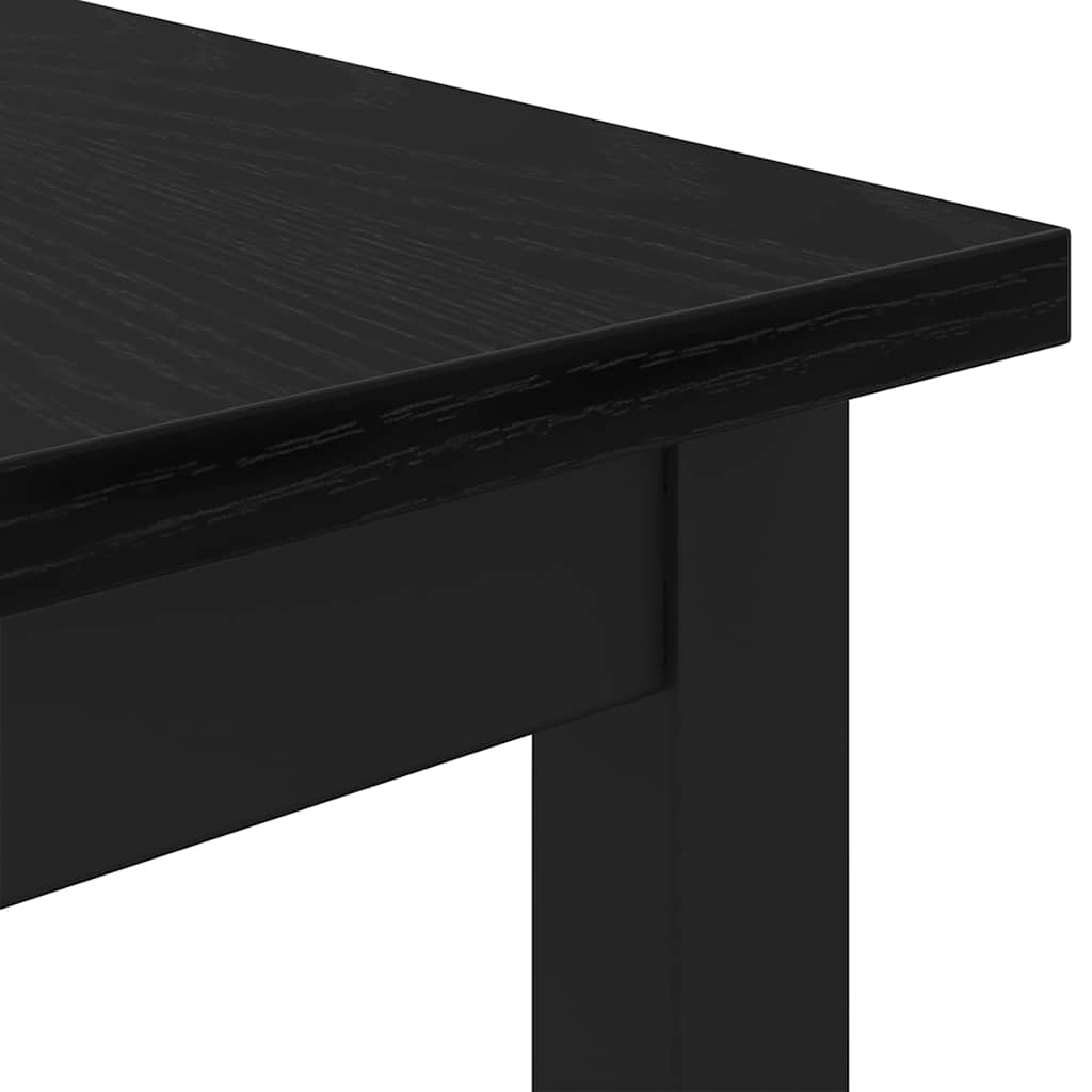 Tafel Zwart Eiken 100 x 50 x 76,5 cm Engineered hout en staal is nu te koop bij PeponiXL, paradijselijk wonen!