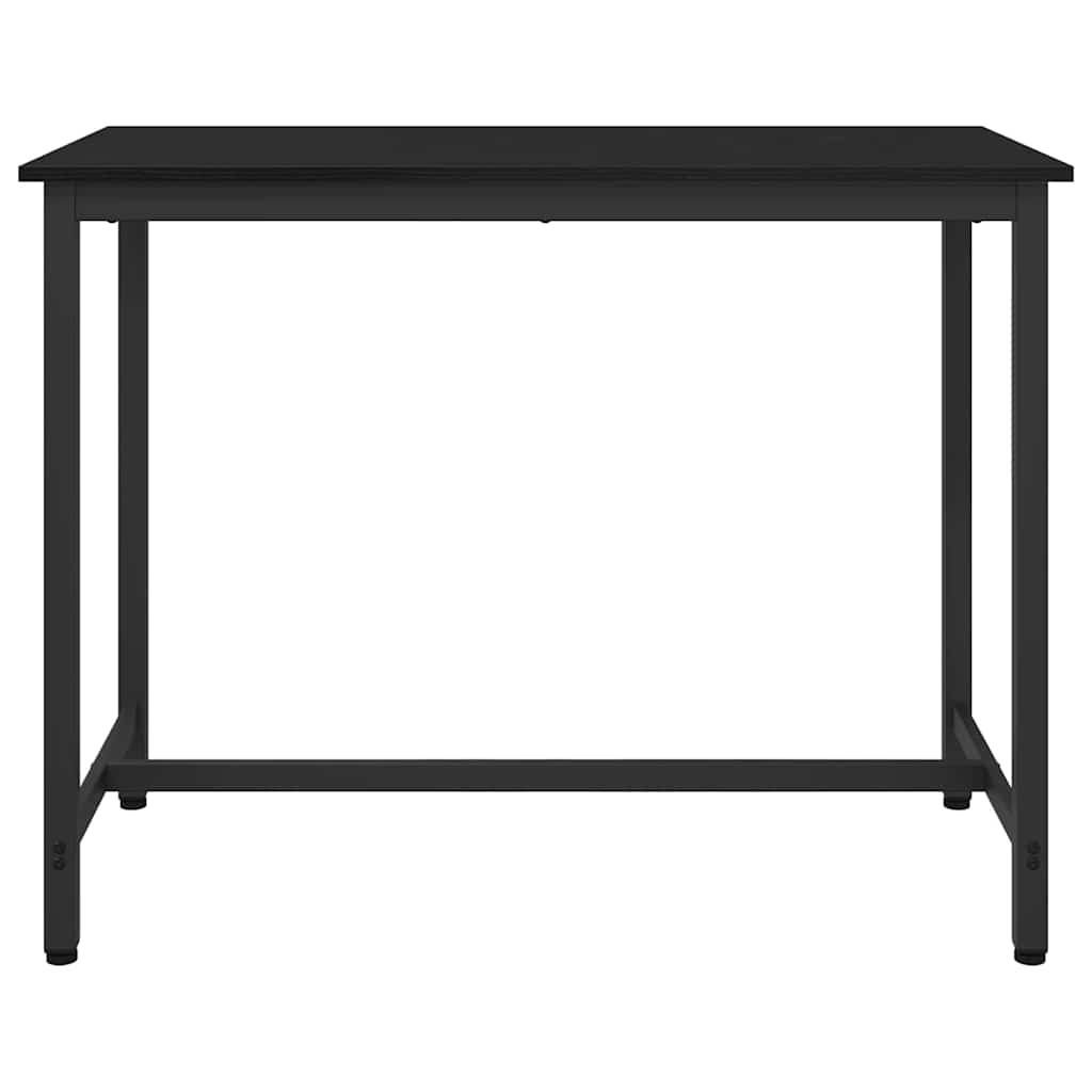 Tafel Zwart Eiken 100 x 50 x 76,5 cm Engineered hout en staal is nu te koop bij PeponiXL, paradijselijk wonen!