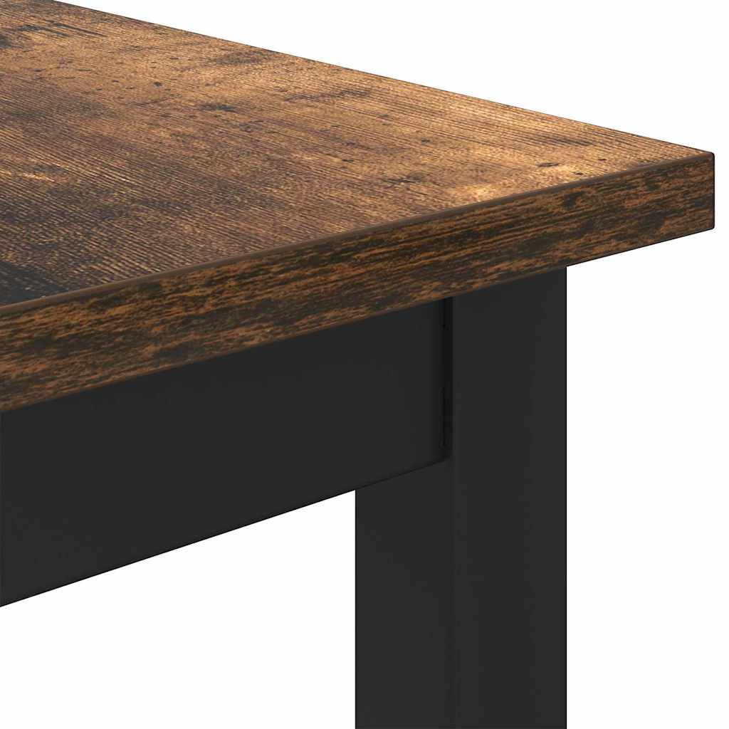 Tafel Gerookt eiken 100 x 50 x 76,5 cm Engineered hout en staal is nu te koop bij PeponiXL, paradijselijk wonen!
