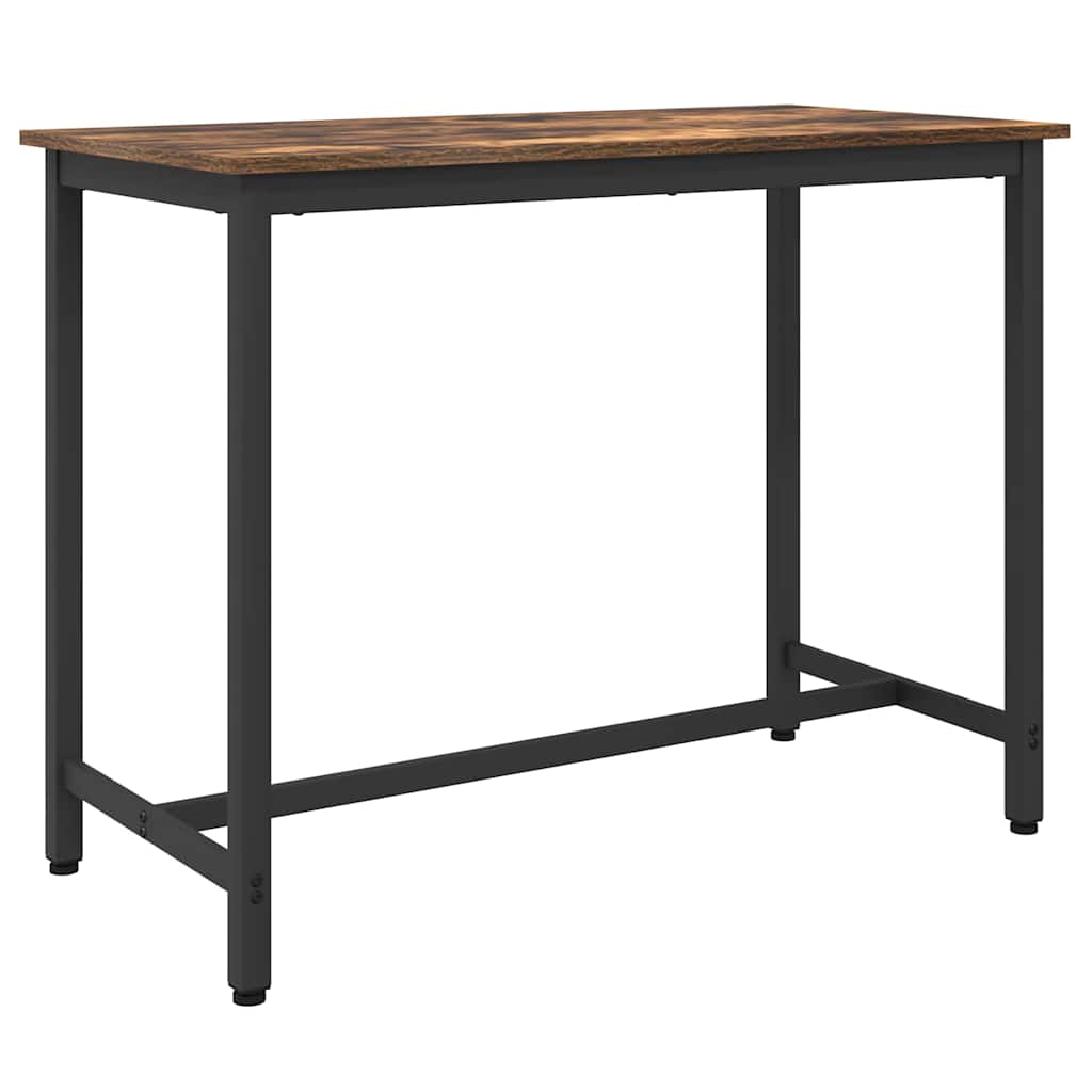 Tafel Gerookt eiken 100 x 50 x 76,5 cm Engineered hout en staal is nu te koop bij PeponiXL, paradijselijk wonen!