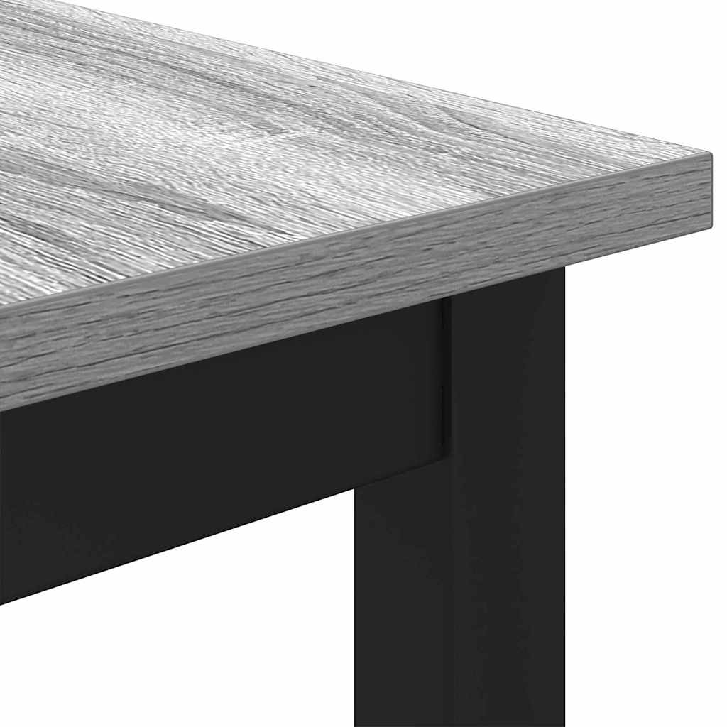 Tafel Grijs Sonoma 100 x 50 x 76,5 cm Engineered hout en staal is nu te koop bij PeponiXL, paradijselijk wonen!