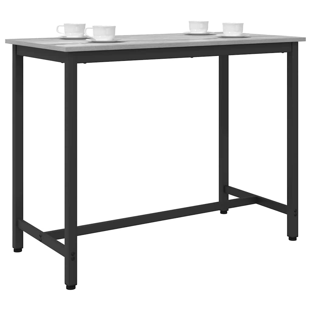 Tafel Grijs Sonoma 100 x 50 x 76,5 cm Engineered hout en staal is nu te koop bij PeponiXL, paradijselijk wonen!