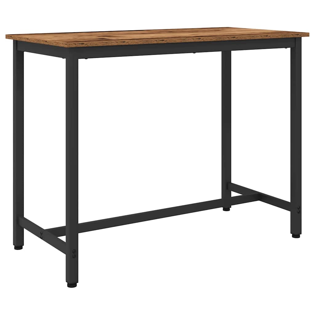 Tafel Oudhout 100 x 50 x 76,5 cm Engineered hout en staal is nu te koop bij PeponiXL, paradijselijk wonen!