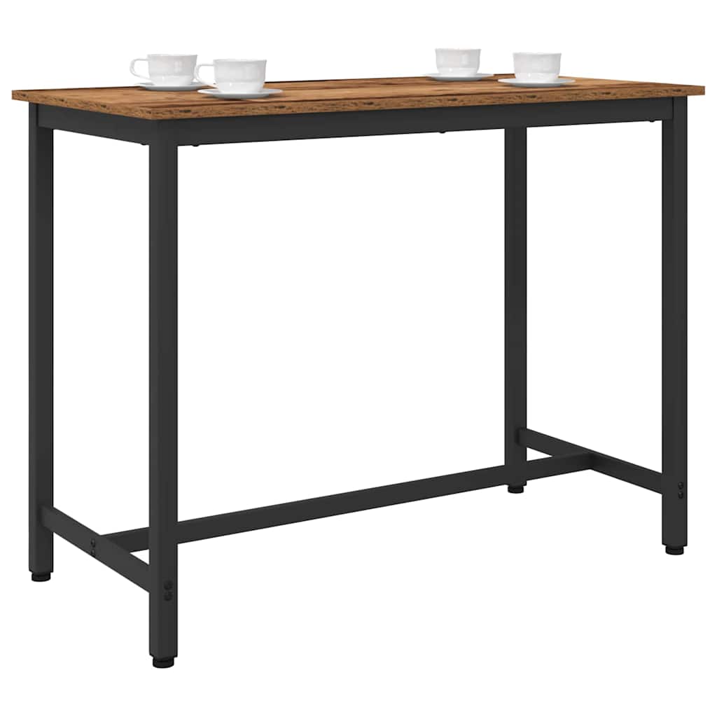 Tafel Oudhout 100 x 50 x 76,5 cm Engineered hout en staal is nu te koop bij PeponiXL, paradijselijk wonen!