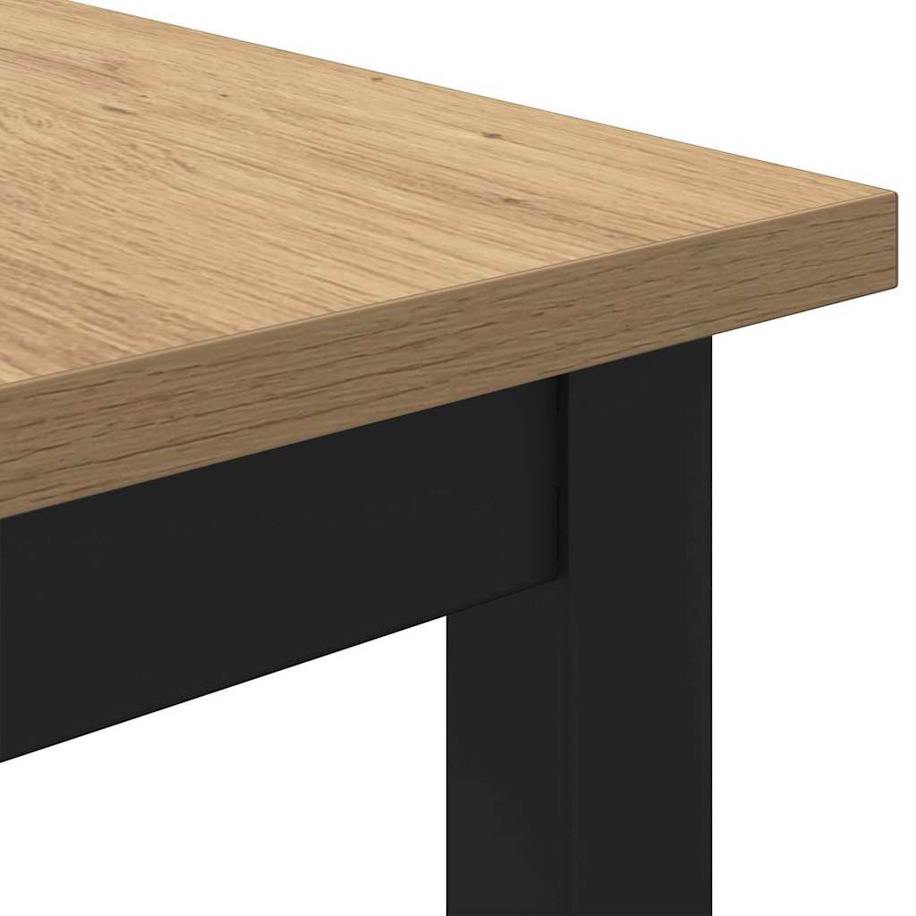 Tafel Artisan Eiken 100 x 50 x 76,5 cm Engineered hout en staal is nu te koop bij PeponiXL, paradijselijk wonen!