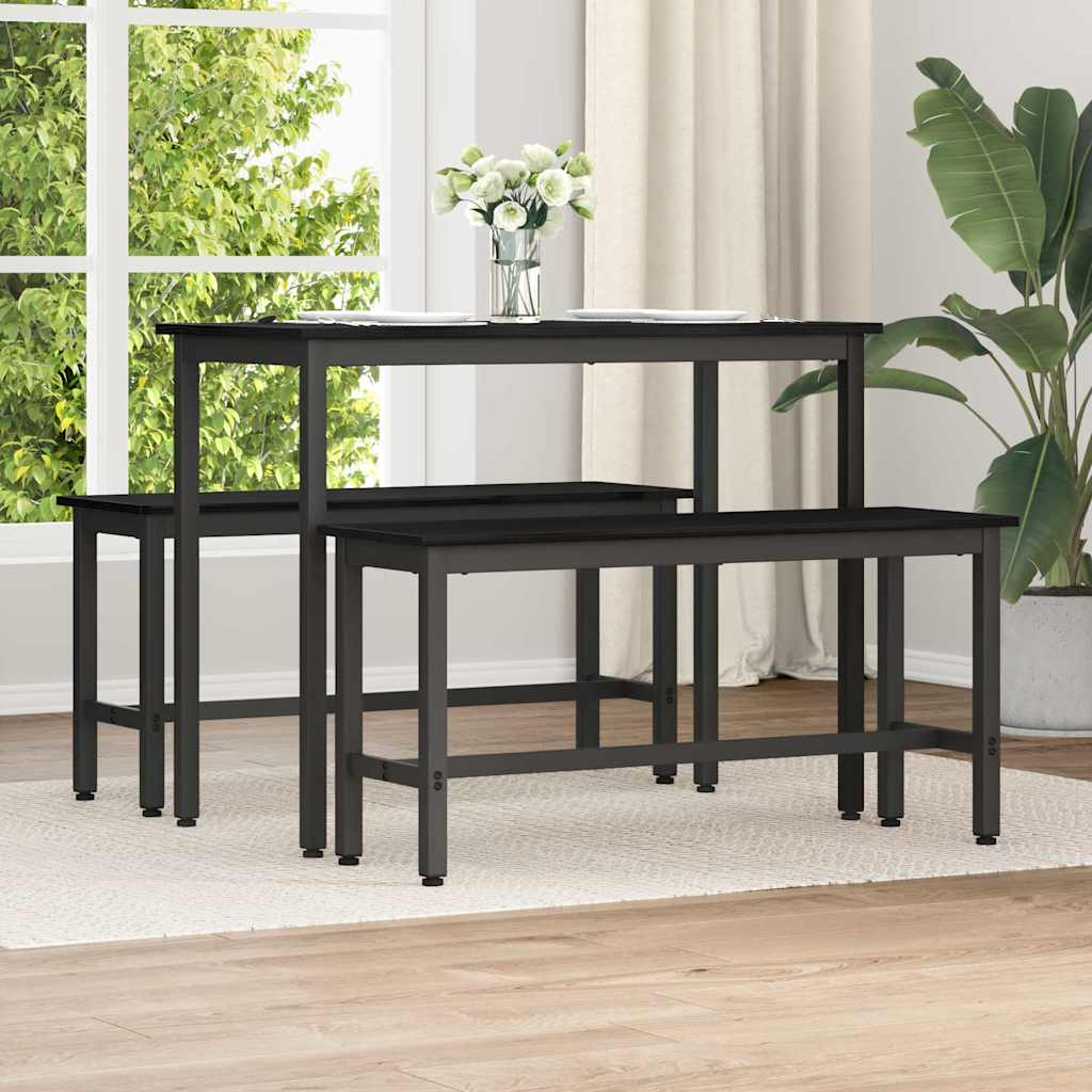 Eetbank Zwart Eiken 100 x 32,5 x 48,5 cm is nu te koop bij PeponiXL, paradijselijk wonen!