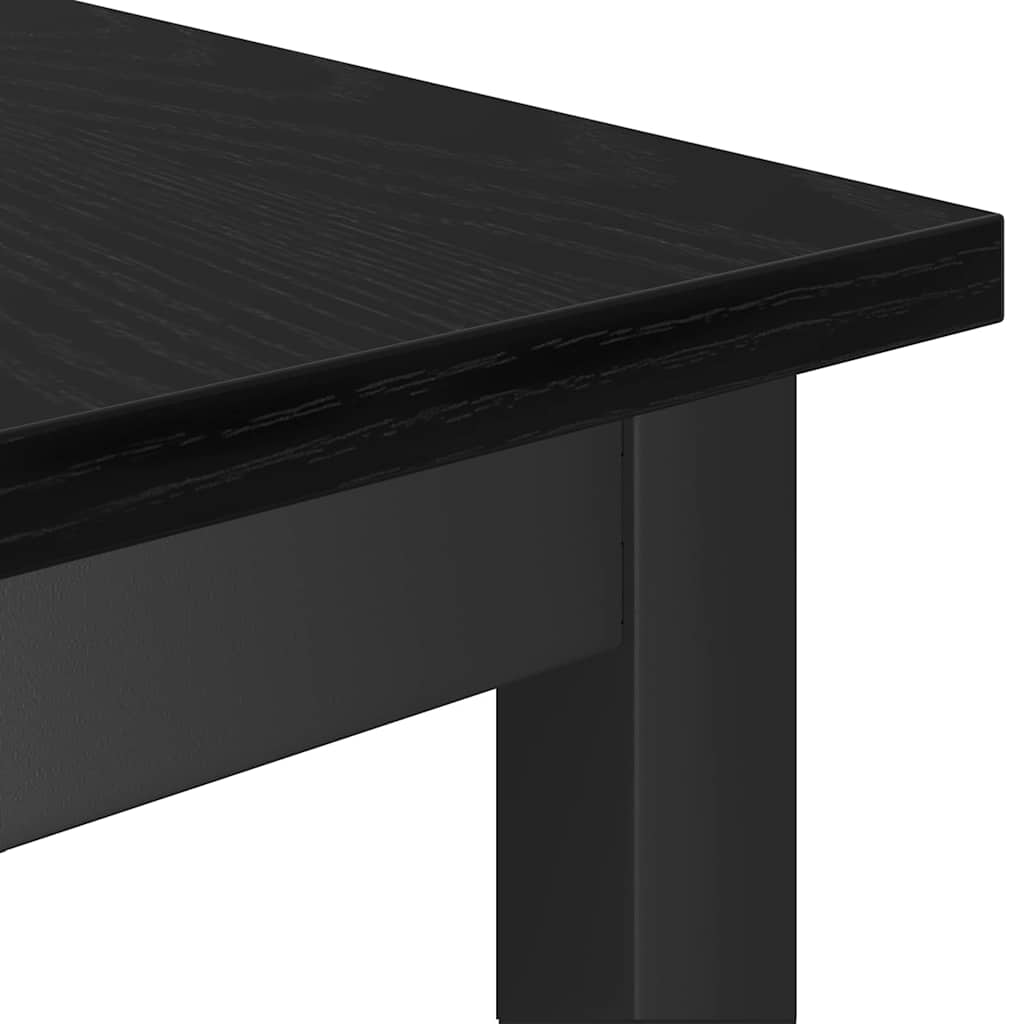 Eetbank 2 pcs Zwart Eiken 100 x 32,5 x 48,5 cm is nu te koop bij PeponiXL, paradijselijk wonen!