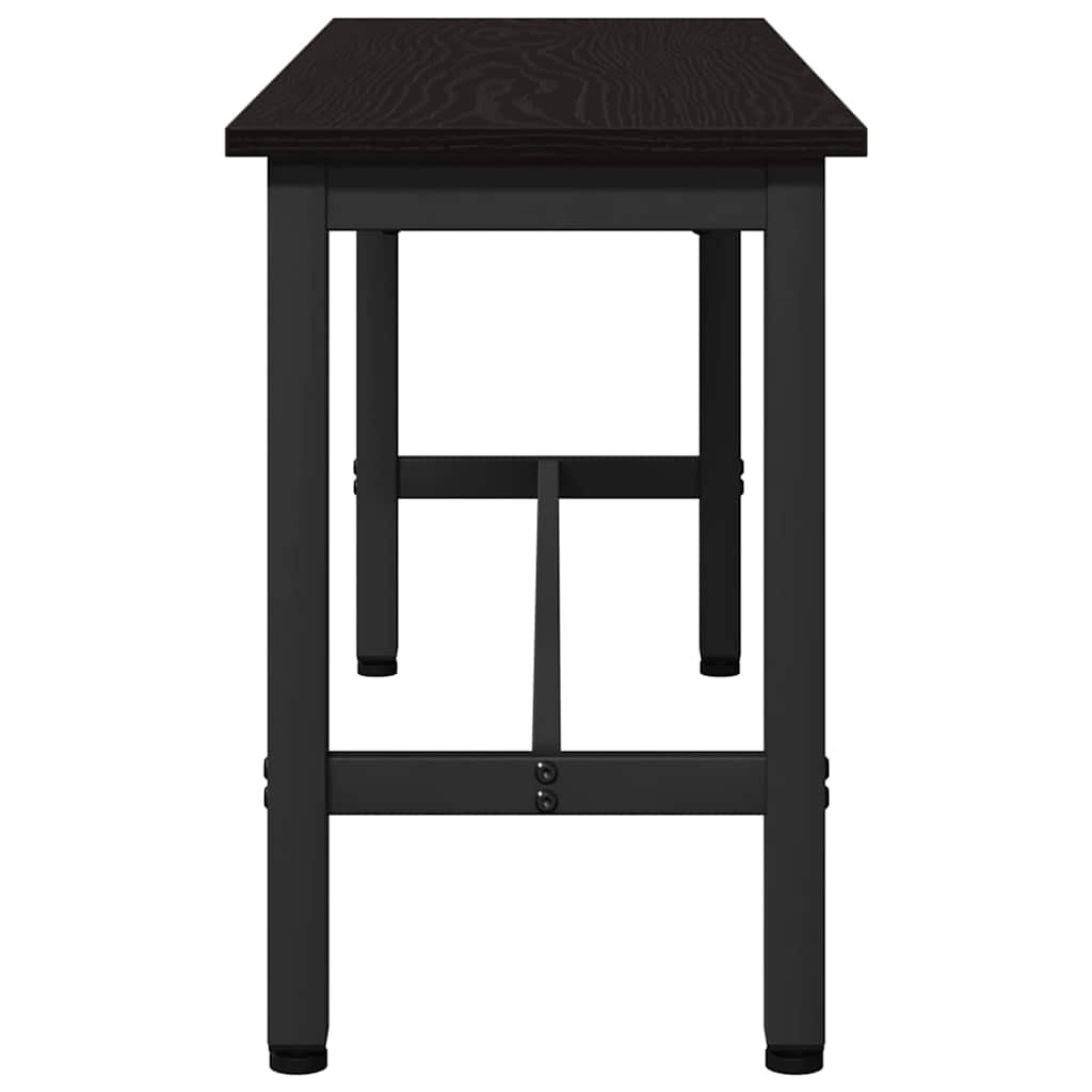 Eetbank 2 pcs Zwart Eiken 100 x 32,5 x 48,5 cm is nu te koop bij PeponiXL, paradijselijk wonen!