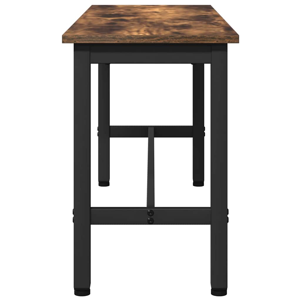Eetbank 2 pcs Gerookt eiken 100 x 32,5 x 48,5 cm is nu te koop bij PeponiXL, paradijselijk wonen!