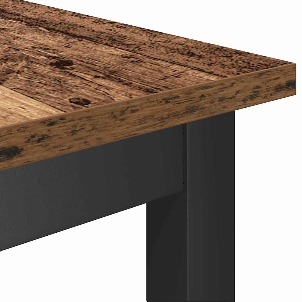 Eetbank Oudhout 100 x 32,5 x 48,5 cm Engineered hout en staal is nu te koop bij PeponiXL, paradijselijk wonen!
